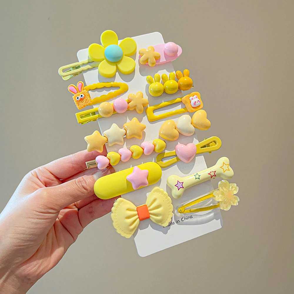 Childrens Hairpin Headdress Girl Sweet Bangs Clip Cute Baby Hair Clips Hair Accessories Set For Kids R250730