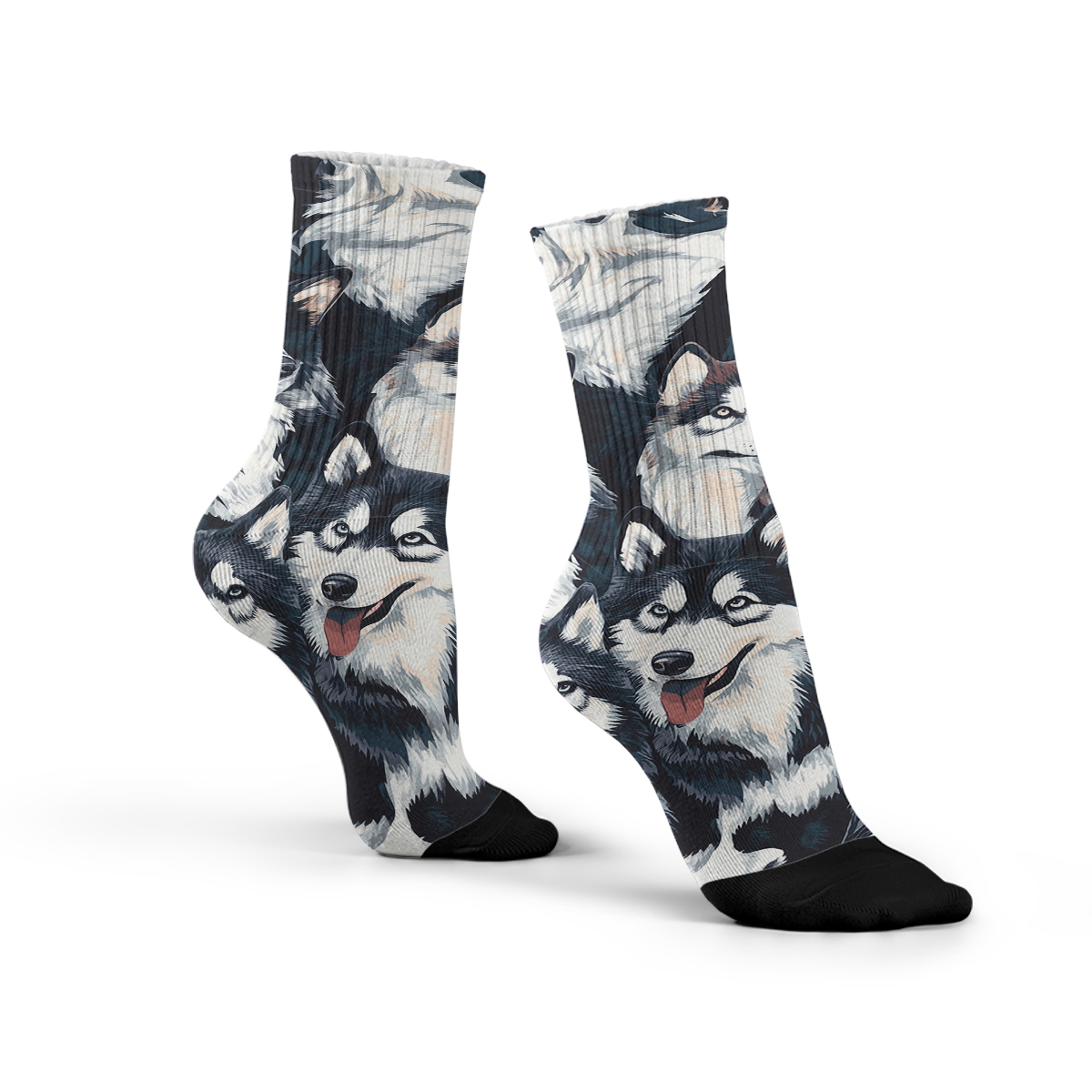 Alaskan Malamute Print Unisex Tube Designer Socks C133