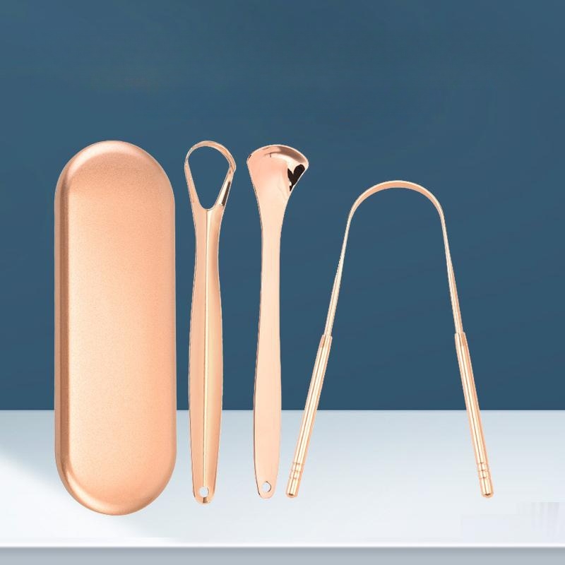 Ergonomic Stainless Steel Tongue Scraper with Rounded Edges for Safe Cleaning