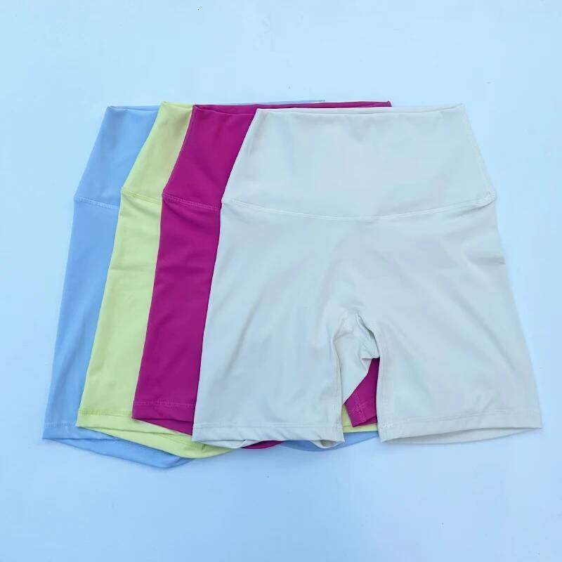 Women Sports Waist Yoga Slim Fit Butt Lift Gym Running High Elastic Nylon Shorts