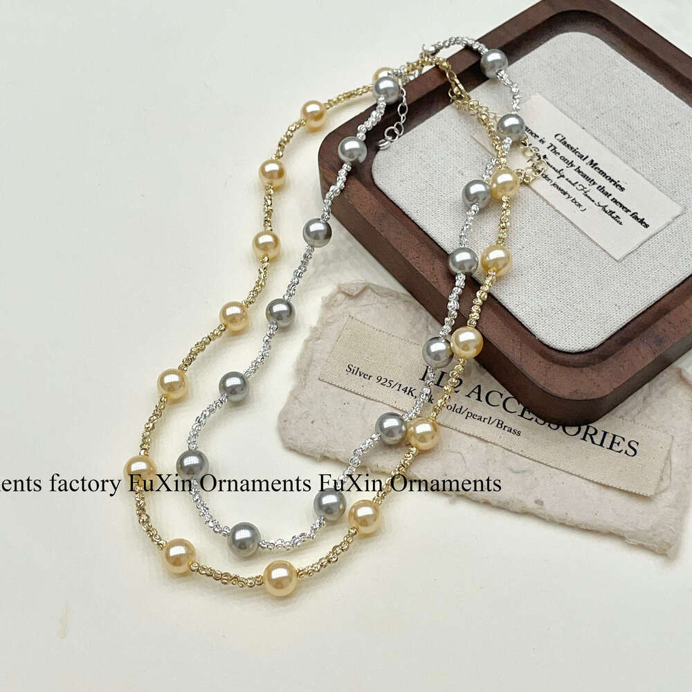 2024 New Light Fashion Niche Shijia Pearl Versatile Necklace High-end Design Collarbone Chain for Women 028