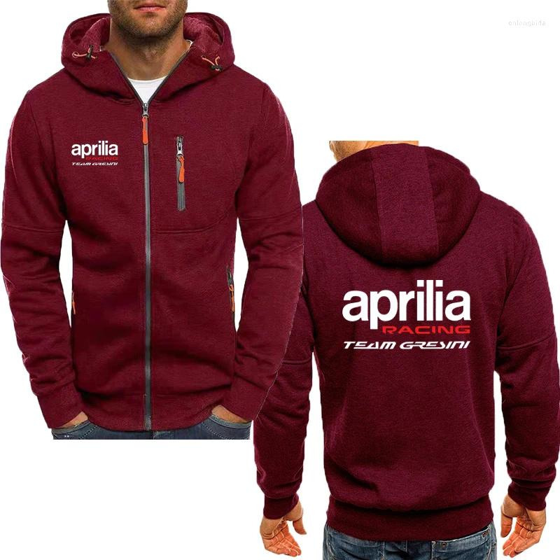 Mens Hoodies Aprilia Racing RSV4 Print Zipper Trend Leisure High Quality Harajuku Sweatshirt Pullover Tops Clothes