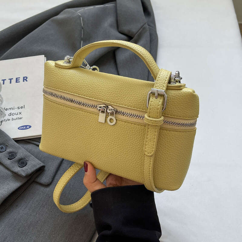 Designer Bag Luxury Bag Korean Fashion Handbag New Simple Candy Color Stylish Small Shoulder Bag Square Textured Casual Crossbody Trendy