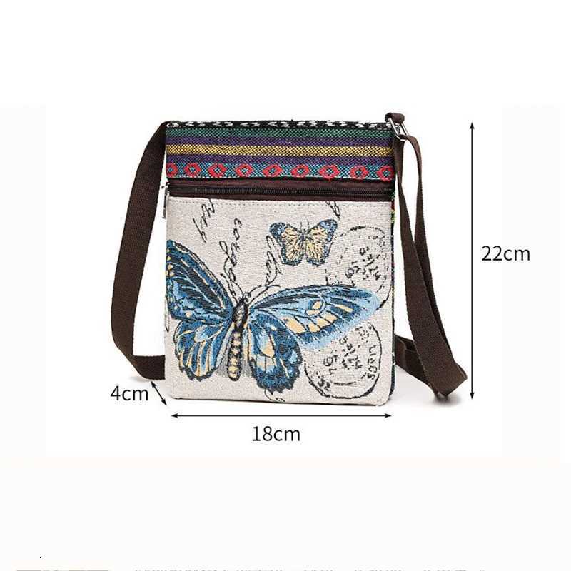 Lady Crossbody Shoulder Bag Phone Purse Handbag Ethnic Style Embroidered Messenger Bag Retro Small Canvas Bag G250729