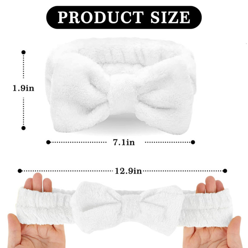 LADES Soft Skincare Adjustable, Comfortable & Stretchy Fabric, Cute Patterns Makeup, Facial Non-Slip, Headband for Hair Control