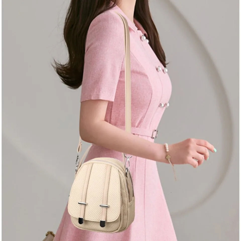 Small Shoulder Bags for Women Soft PU Leather Crossbody Bag Multifunction Messenger Casual Tote Lady Two Layers Handbag Sac 250725