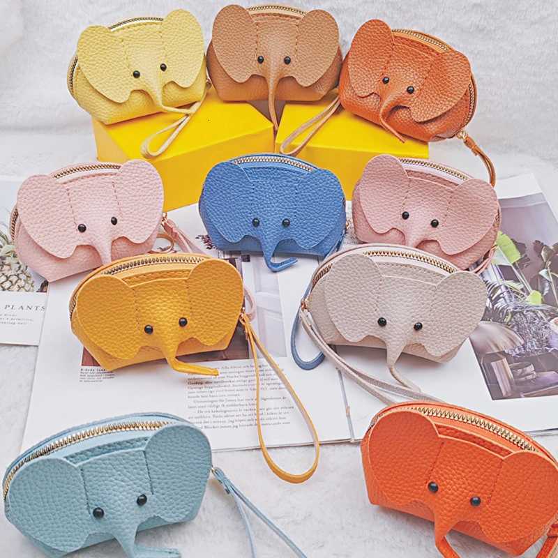 1pcs PU Leather Elephant Money Bag Women Coin Purse With Key Ring Multifunctional Zipper Storage Bags Key Case Y250731