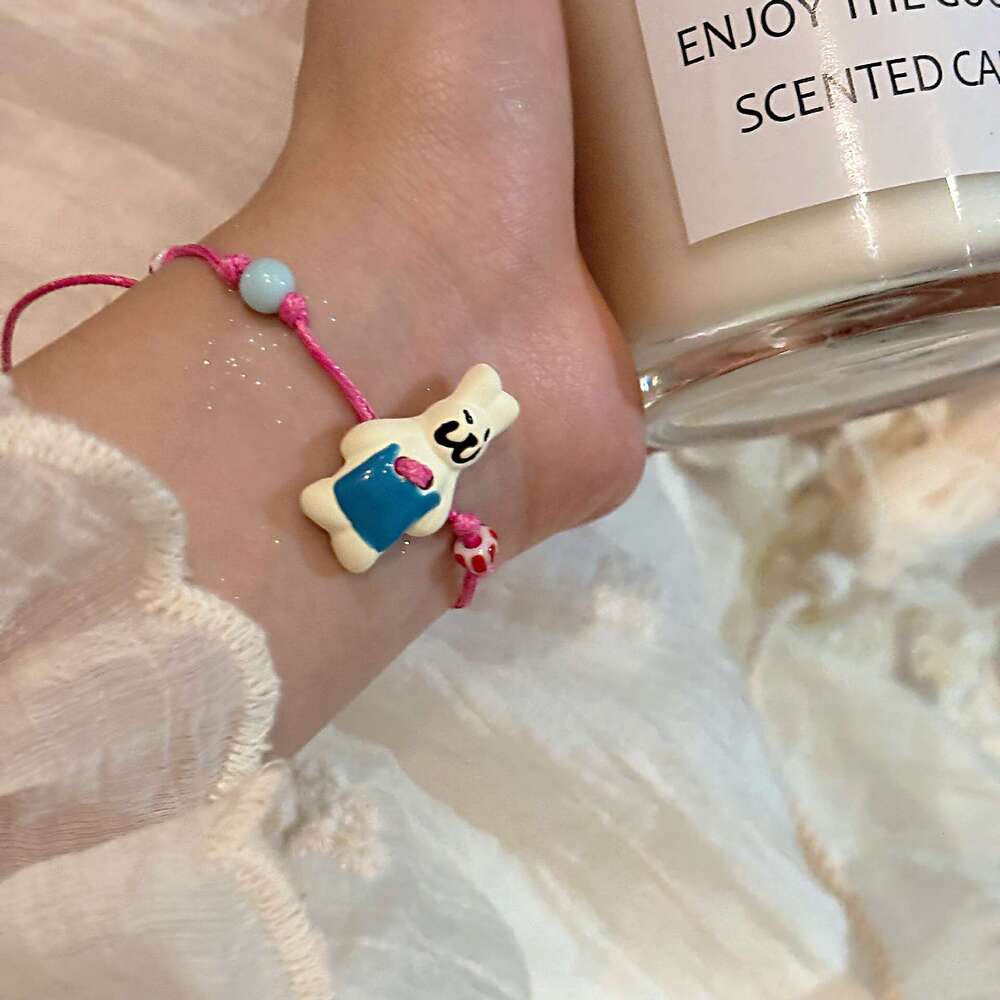 Animal Party~ Cartoon Animals Duck Puppy Rabbit Adjustable Woven Bracelet Cute Sweet Wristband ef0