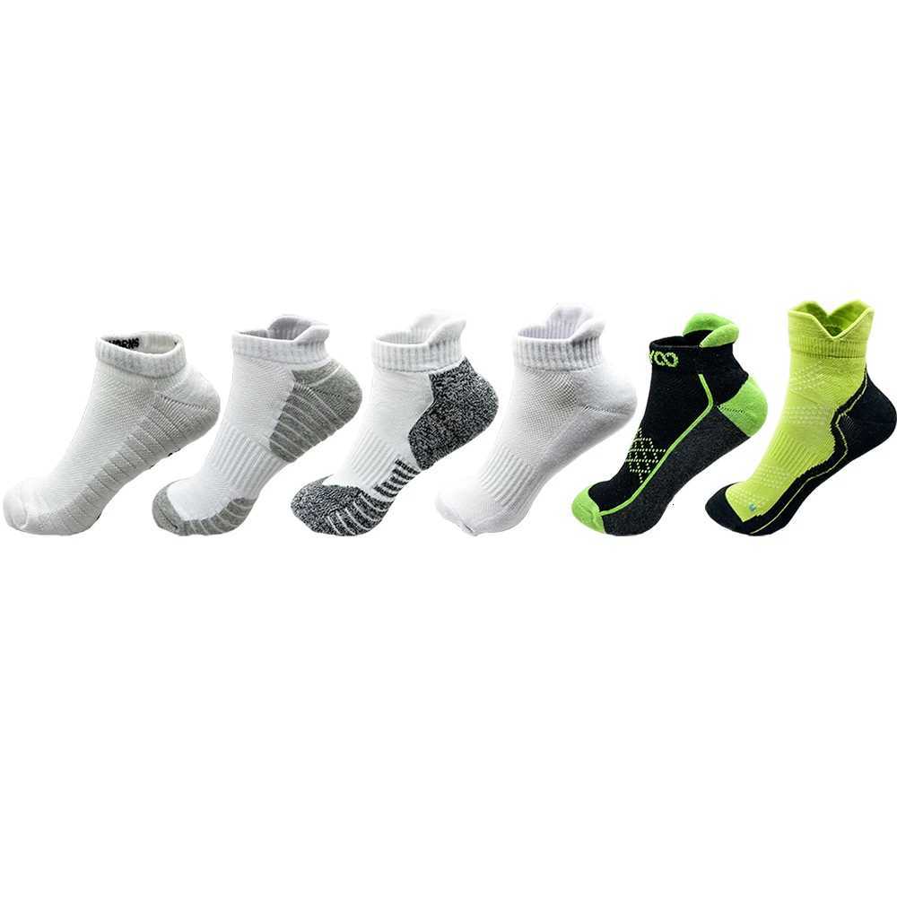 2/4 Pairs Cushioned Cotton Ankle Socks for Men Athletic Running Socks Low Cut Casual Sports Socks Tab Short Socks for Men Women Z250731