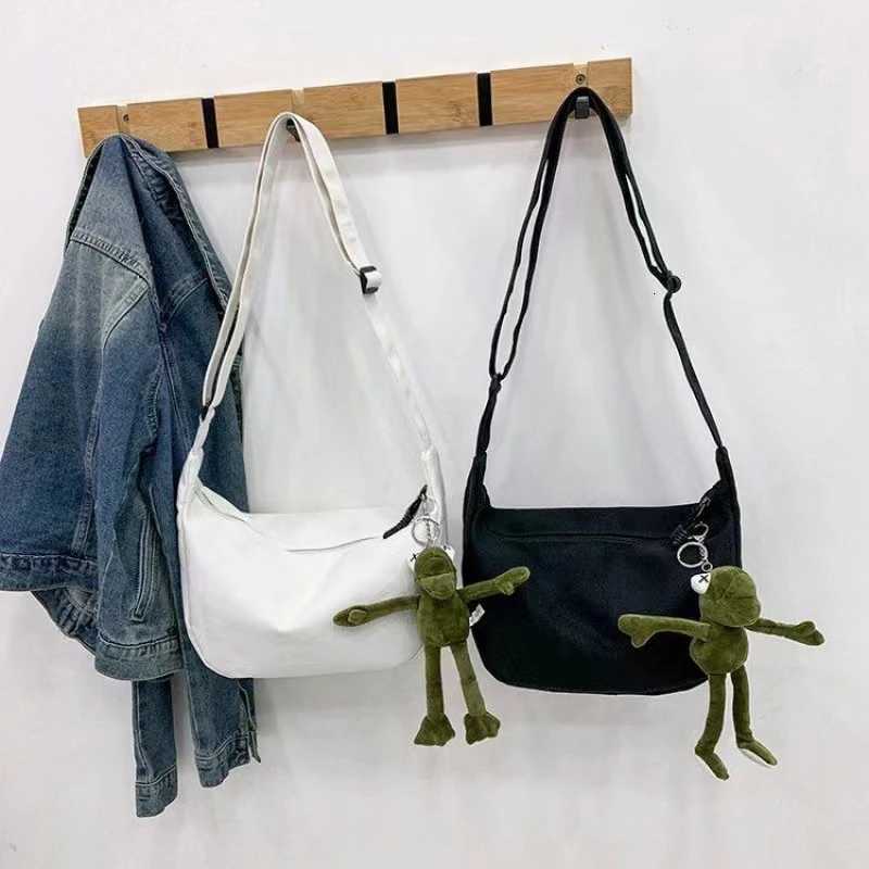 Canvas Crossbody Bag Large Capacity Hip-Hop Street Style For Both Men And Women Y250730