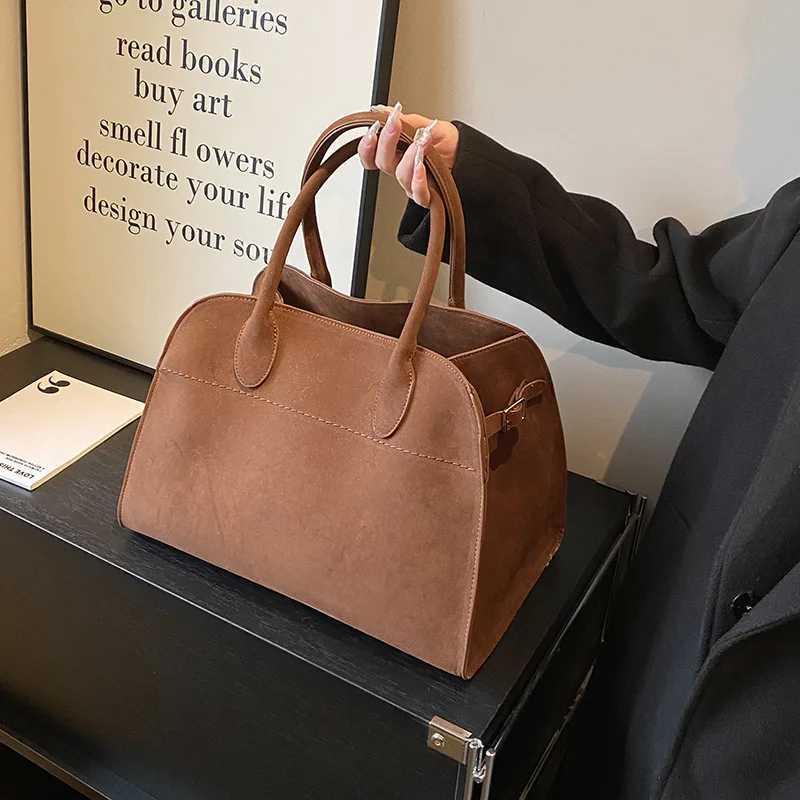Large Capacity Shoulder Tote Frosted Large Bag Crossbody Large Capacity Suede Soft Y250730