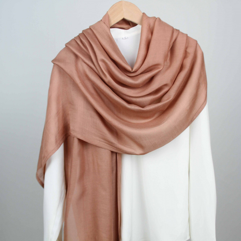 K1541 Cross-border foreign trade summer cotton and linen solid color scarf shawl double needle wide edge high-end headscarf