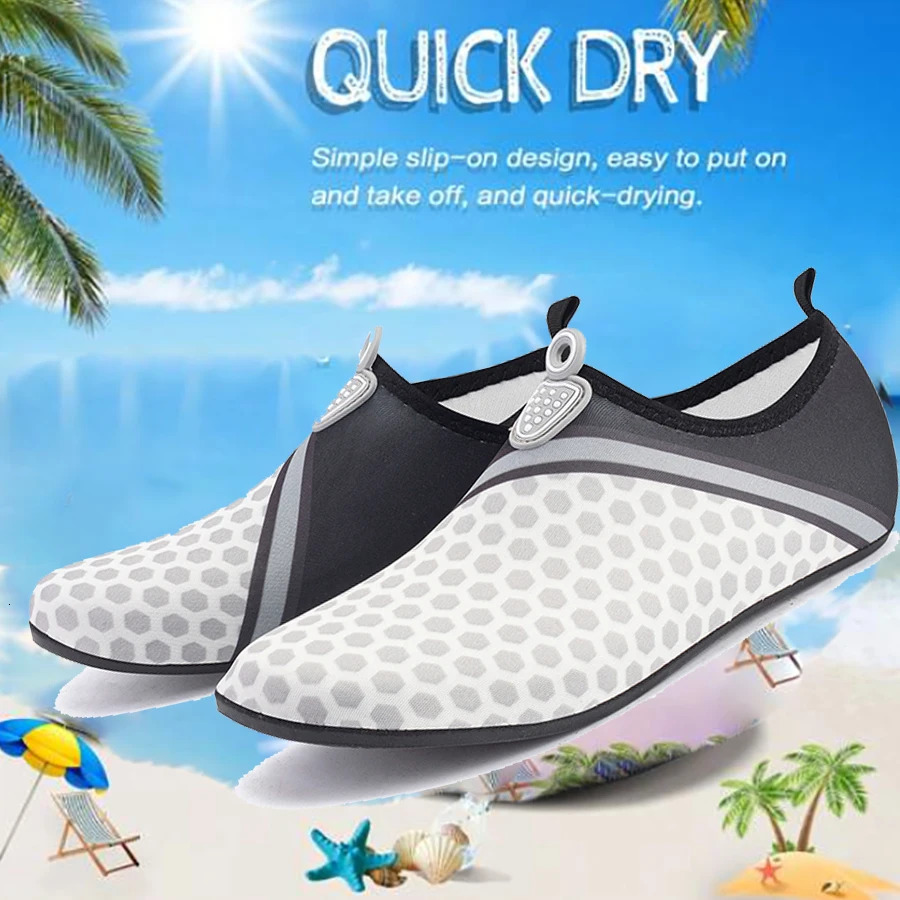 Men Water Aqua Shoes Women Swimming Sneakers Barefoot Sandals Beach Wading Flats Unisex Breathable Quick Dry Footwear 250725