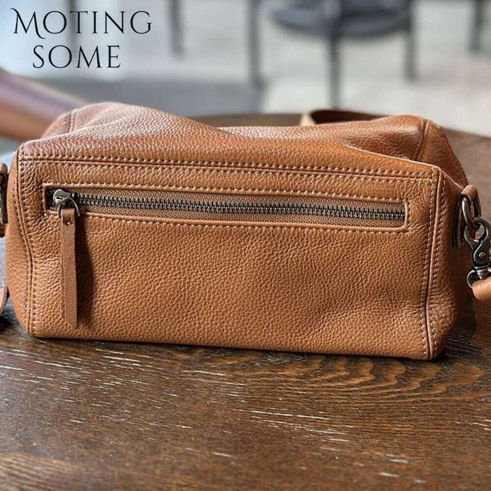 Motingsome Soft Genuine Leather Purse Women Retro Small Toast Bag Shoulder Handbag Chic Daily Bags Crossbody Messenger Tote