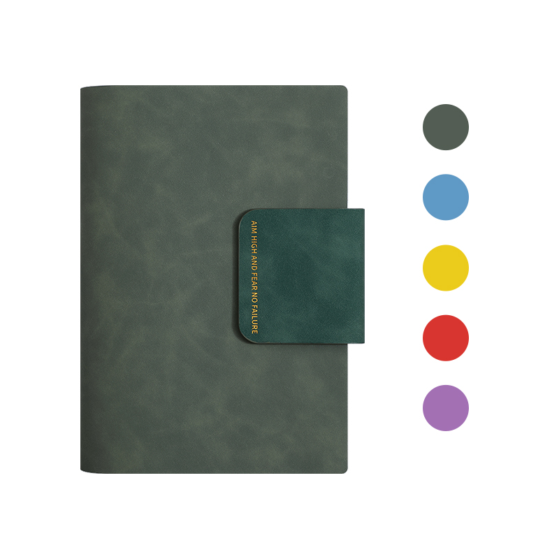 A5 B5 Magnetic Closure Retro Color Lined Planner Notebook Softcover Business Notepad with Magnetic Buckle