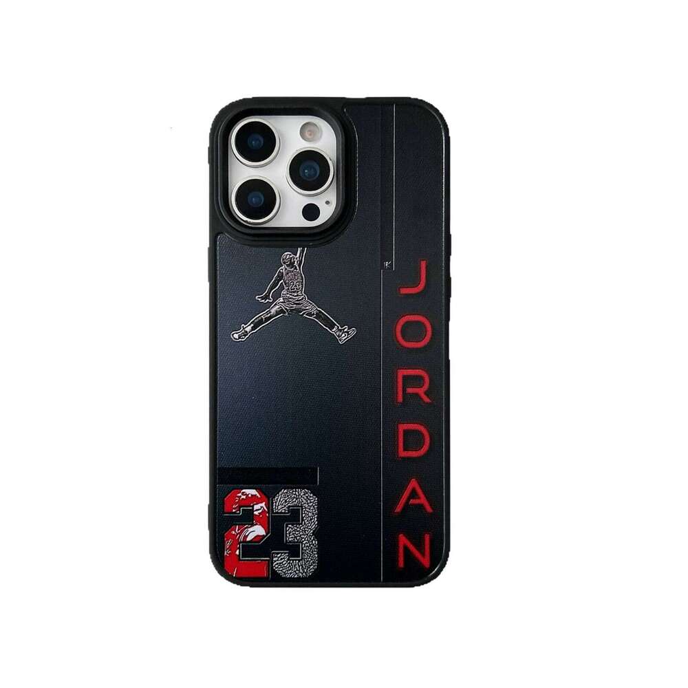 DHgadgets Jordan Compatible Apple 16 Phone Case iPhone 15 Pro Max Matte Full Coverage 14 Transparent Black 13 Trendy Brand