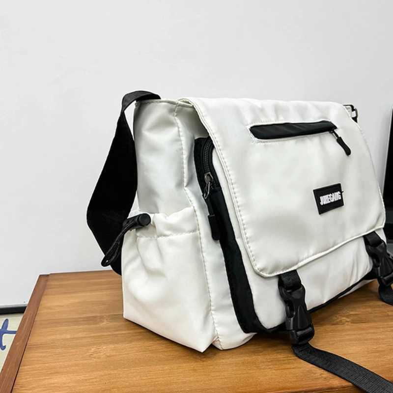 Japanese Harajuku Dark Canvas Bag Korean Version All-purpose Postman Bag Student Messenger Bag Y250730
