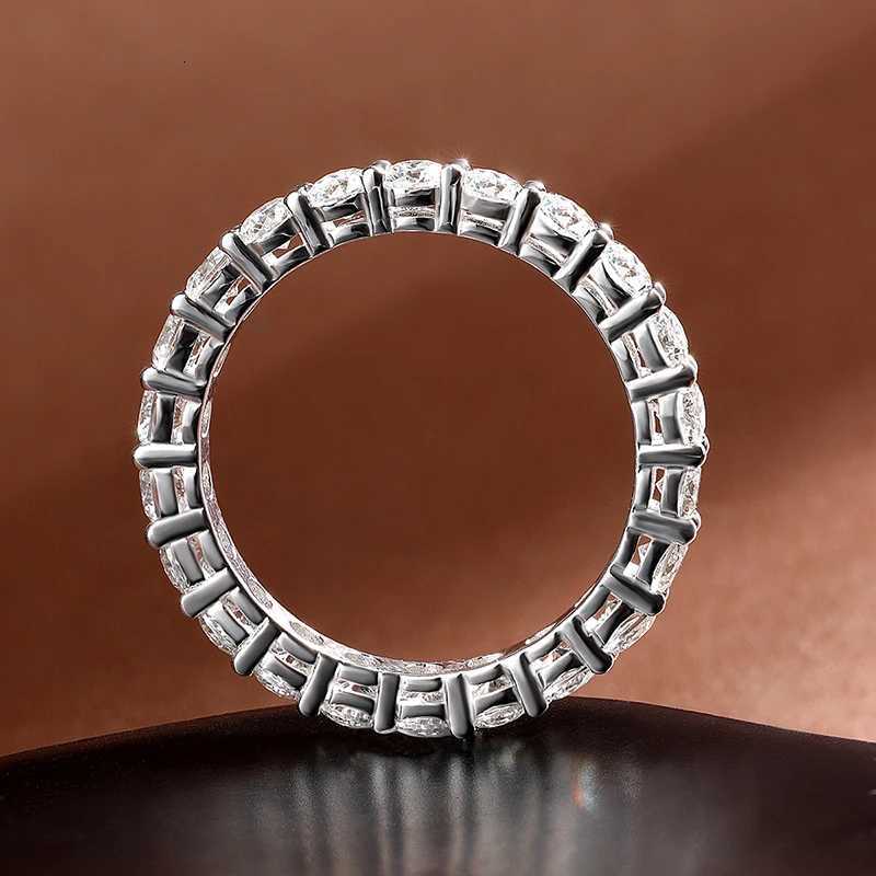 3mm Round Moissanite Ring 18K White Gold Plated 925 Sterling Silver Fine Jewelry Wedding Engagement Rings for Women Men y250730