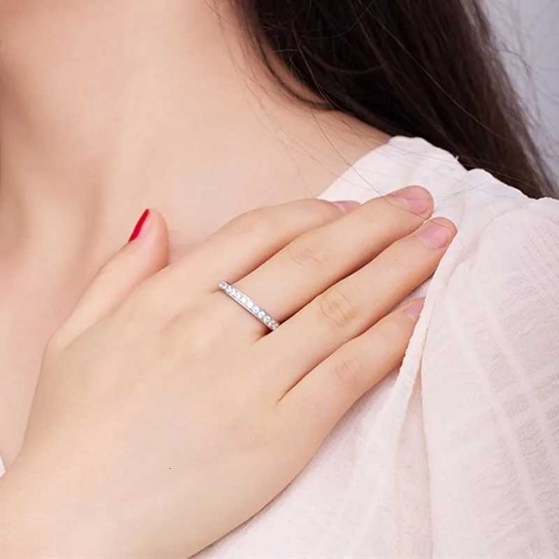 2mm Stainless Steel Stackable CZ Eternity Ring Wedding Band for Women Girl Size 5-10 y250730