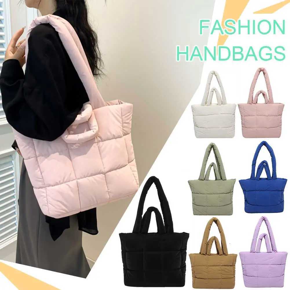 Women Puffer Tote Bag Fashion Shoulder Bag Large Capacity Chic Hobo Bag Lightweight Soft Cloud Tote Bag Stylish Commuting Bag Y250730