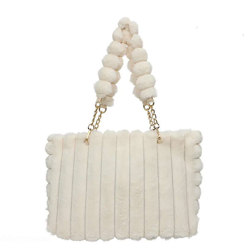 Plush for Women 2024 New Korean Version Large Capacity Sweet Chain Tote Casual Fashion Handbag Shoulder Bag ddmymoon
