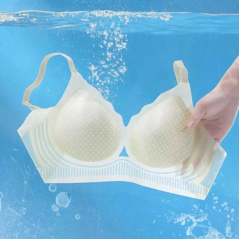100% Ice Silk Ultra-thin Beautiful Back Lingerie for Women Without Steel Ring Adjustable Breathable and Traceless Gathering Sleep Bra Z250730