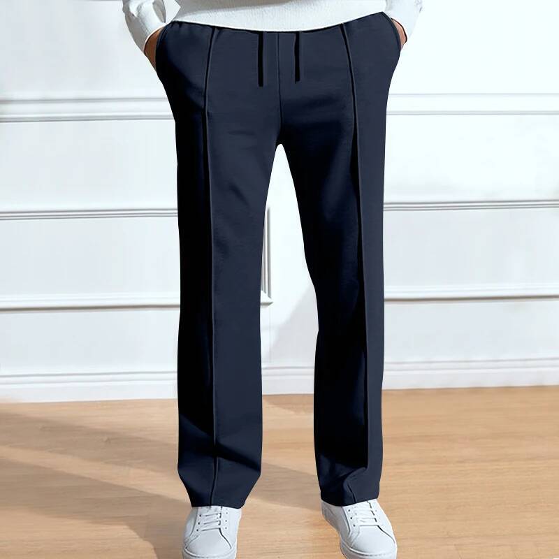 2024 Spring/Summer Hot Selling Men's Fashionable Casual Solid Color Loose Tight Cord Straight Pants