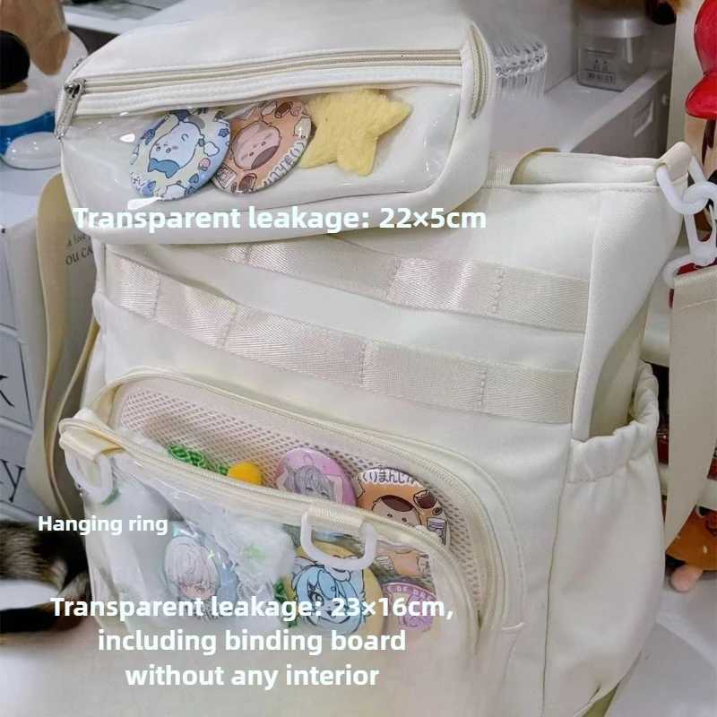 Japanese Transparent Ita Bag Handbag Women Anime Portable Large Capacity Girls Shoulder Tote Bag Nylon Crossbody Bags ItaBag G250729
