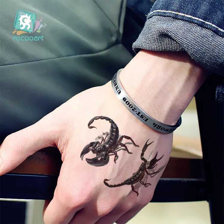 3D Spider Tattoo Scorpion Temporary Tattoo Stickers for Halloween Fake Tattoo Body Art Joke Temporary Tattoo Z250731
