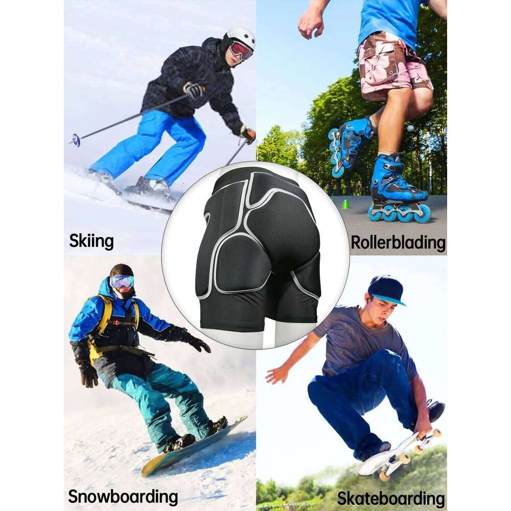 AVIVOR Protective Padded Shorts Snowboard,Skate Ski,Full Protection For Hip,Butt And Tailbone
