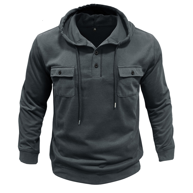 Spring Autumn Mens Hoodies Fashion Loose Solid Hooded Sweatshirts Men Casual Long Sleeve Vintage Sports Hoodie Male Streetwear w250729