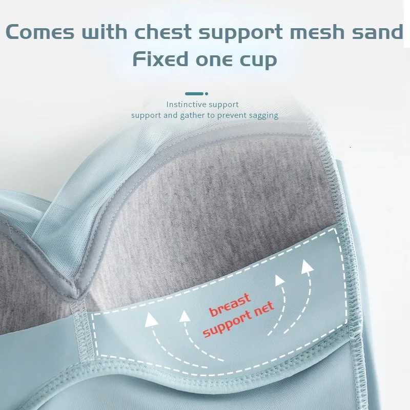 Women Top Bra Sexy Push Up Bra Seamless Ice Silk Underwear Women Wireless Ring Sleep Lingerie Fitness Sports Bralette Invisible Z250730