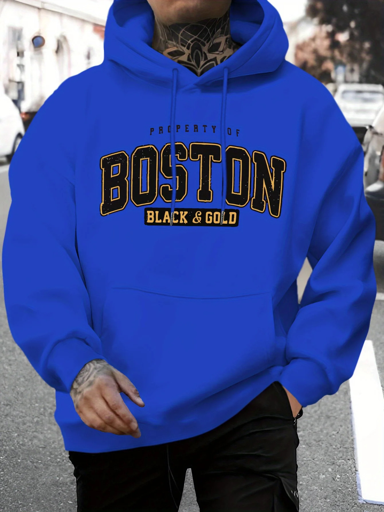 AutumnWinter Boston Hoodie n Mens Street Style Sportswear Autumn Casual Fashion Round Neck 250729