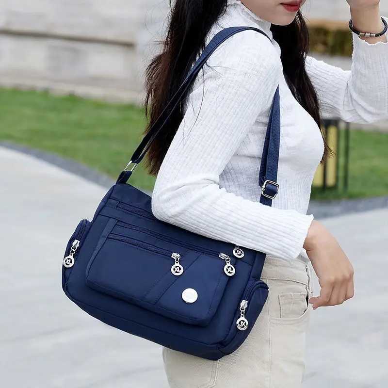 Women Nylon Waterproof Bag Messenger Bags For Lady Crossbody Large Capacity Travel Shoulder Bag Casual Handbags High Quality Y250730