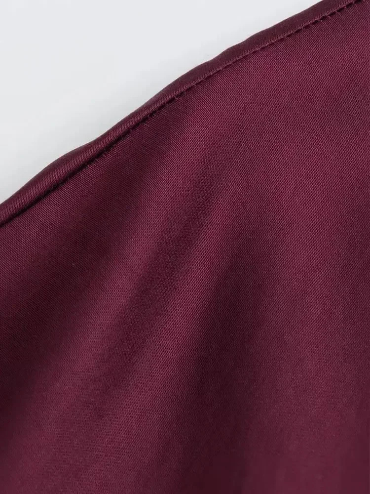 100% Cotton Midi Satin Dress Women Long Dresses For Chic And Elegant Evening Female Party Dress 250731