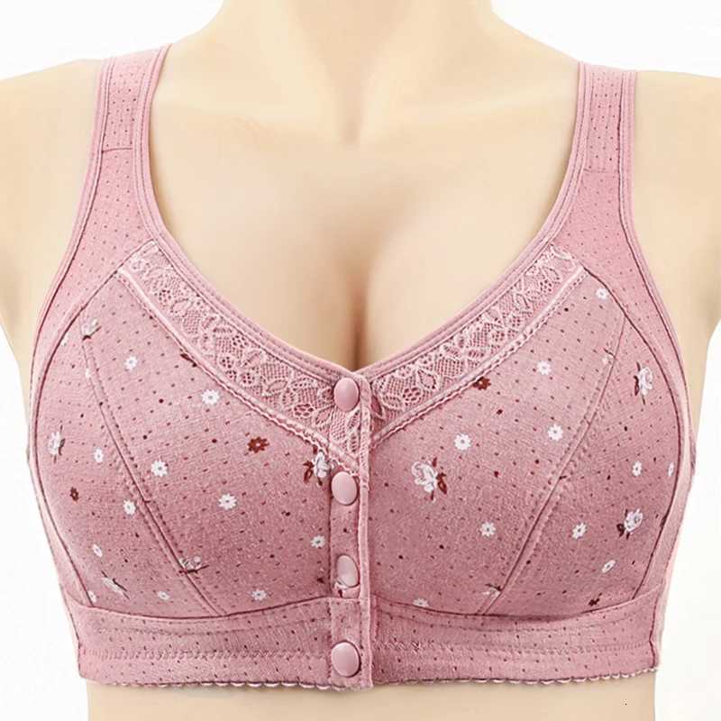 5Pcs/Set Front Closure Plus Size Bras for Women Seamless Wireless Bralette Lace Print Sexy Ladies Lingerie 38-50BC Z250730