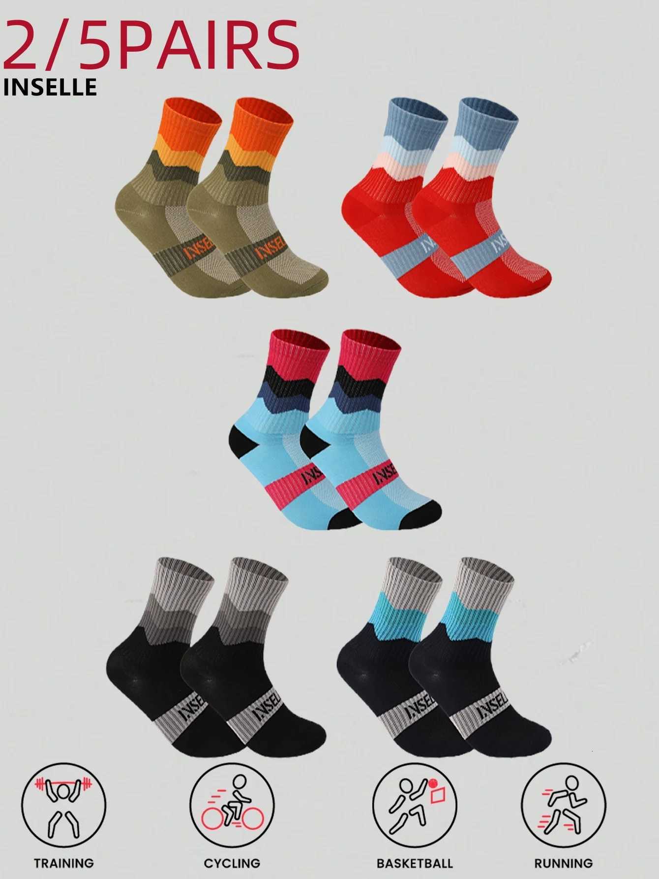 2pairs Professional Cycling Socks Breathable Road Bicycle Socks for Men and Women Outdoor Sports Racing and Compression Cycling for Women Z250731