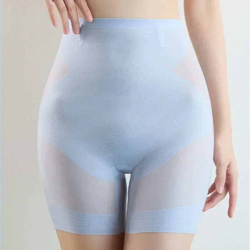 Ultra Thin Ice Silk Safety Shorts Women High Waist Shaping Panties Seamless Slimming Underwear Tummy Pants Body Shaper 250726