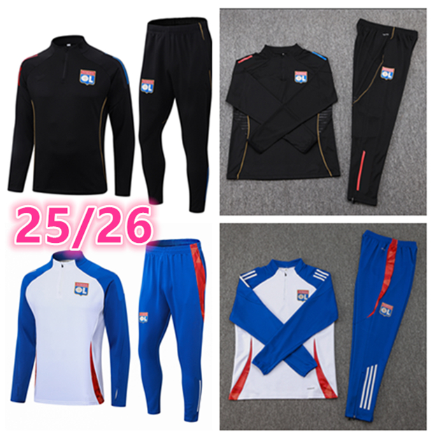 25 26 MIKAUTADZE Lyonnais tracksuit Maillot de foot BENRAHMA LyONs Soccer JerseyS OL FOFANA football shirts 2025 2026 CHERKI CAQUERET man training suit