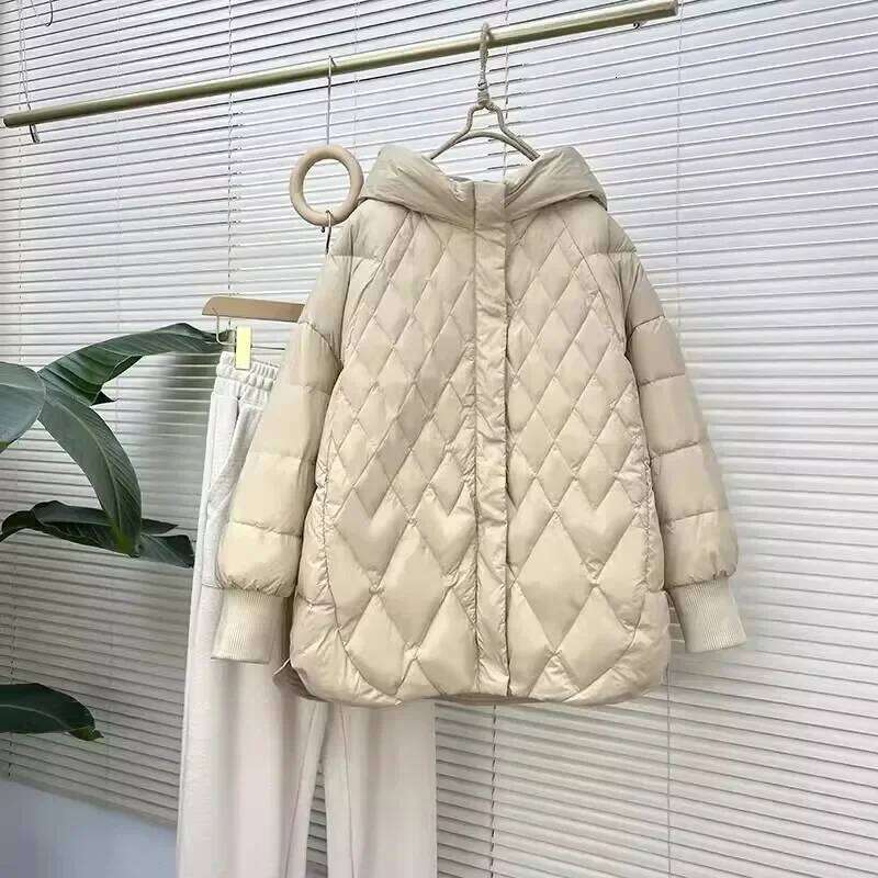 Designer Clothing 2025 Lagabogy 2025 New Autumn Winter Women Hooded Loose 90% White Duck Down Jacket Casual Female Warm Puffer Coat Snow Parkas Outwea