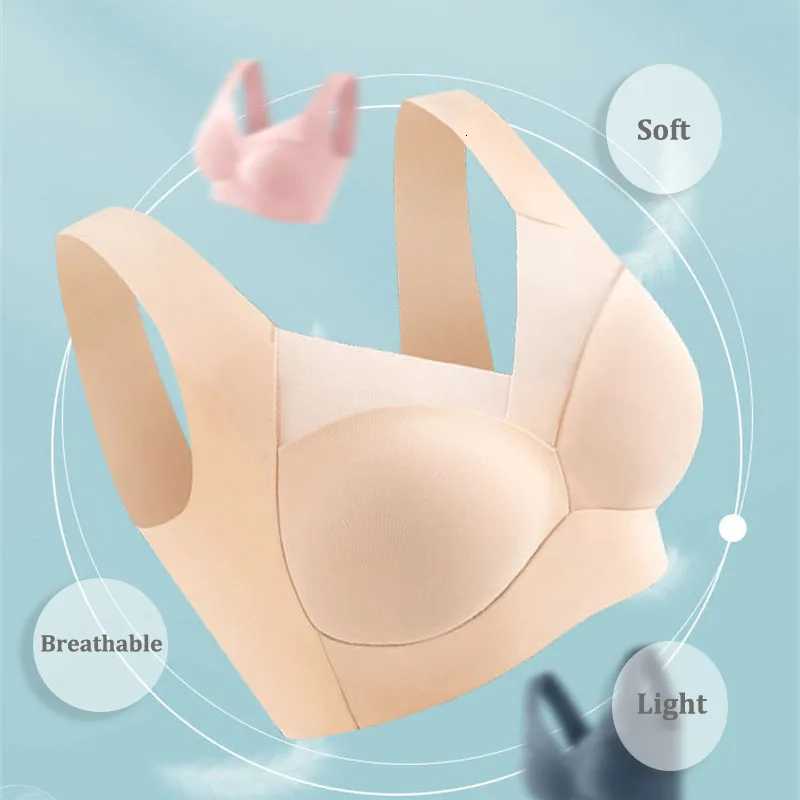 5PCS Women Sports Bras Full Cup Brassiere Female Sexy V Neck Lace Splicing Bralette Large Wireless Size Soft Sleepwear Lingerie Z250730