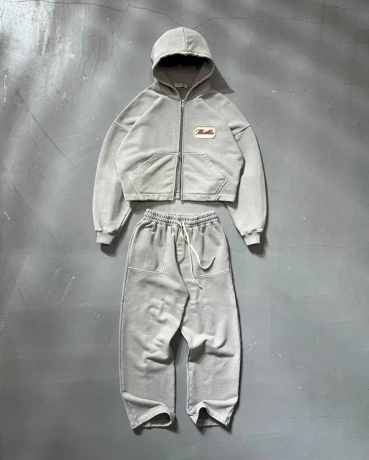 American Street Solid Color Casual Wear Cotton Comfortable Oversized Sweatshirt Men Two-Piece Harajuku Jogging Pants Sportswear XJ250731