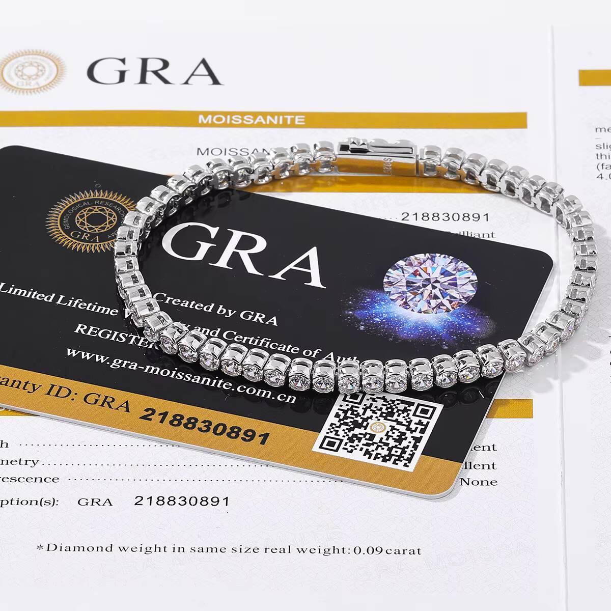 High Quality Diamond Tennis Chain Hip Hop Style 925 Sterling Silver 3mm Moissanite Tennis Chain Bracelet Jewelry Manufacturer