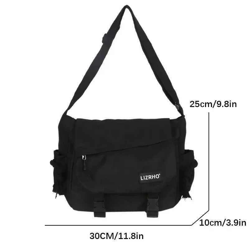 Messenger Bag Japanese Handbags School Korean Single Shoulder Girl Student Hong Kong Style Retro Large Capacity Postman Womens G250729