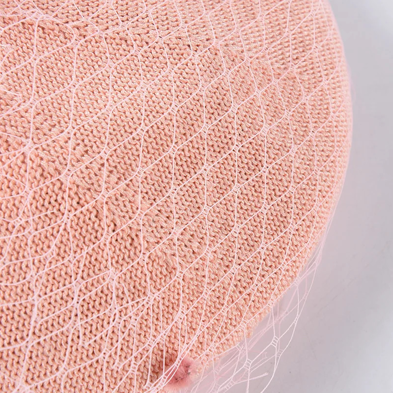 USPOP Summer hats Women beret vintage mesh yarn berets fashion female breathable beret hat solid color cap 250730