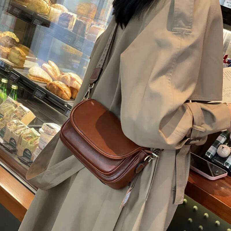 Female Cowhide Retro Crossbody Women Natural Cow Leather Bag Lady High Quality Commuter Shoulder Bags Ladies Handbag bag