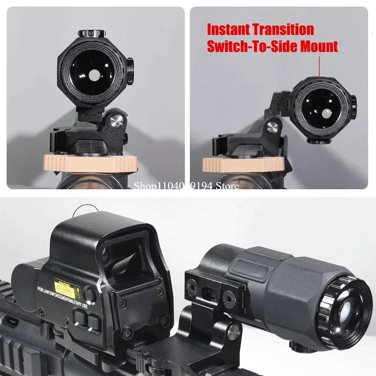 558 Holographic Collimator Red Dot Sight G43/G33 3X G45 5X Magnifier Airsoft Hunting Equipment with 20mm Mount QD Lever R250730