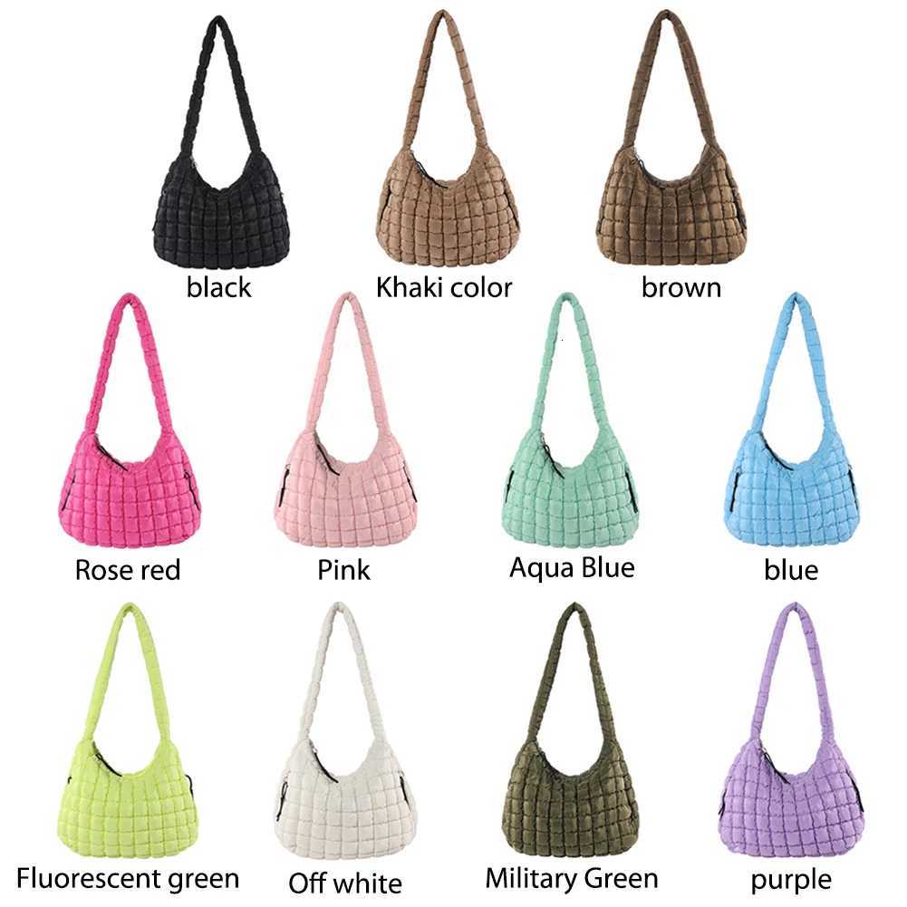 Women Cloud Hobo Bag Large Capacity Quilted Bubbles Crossbody Bag Solid Color Fashion Padded Sling Bag Messenger Bag Y250730