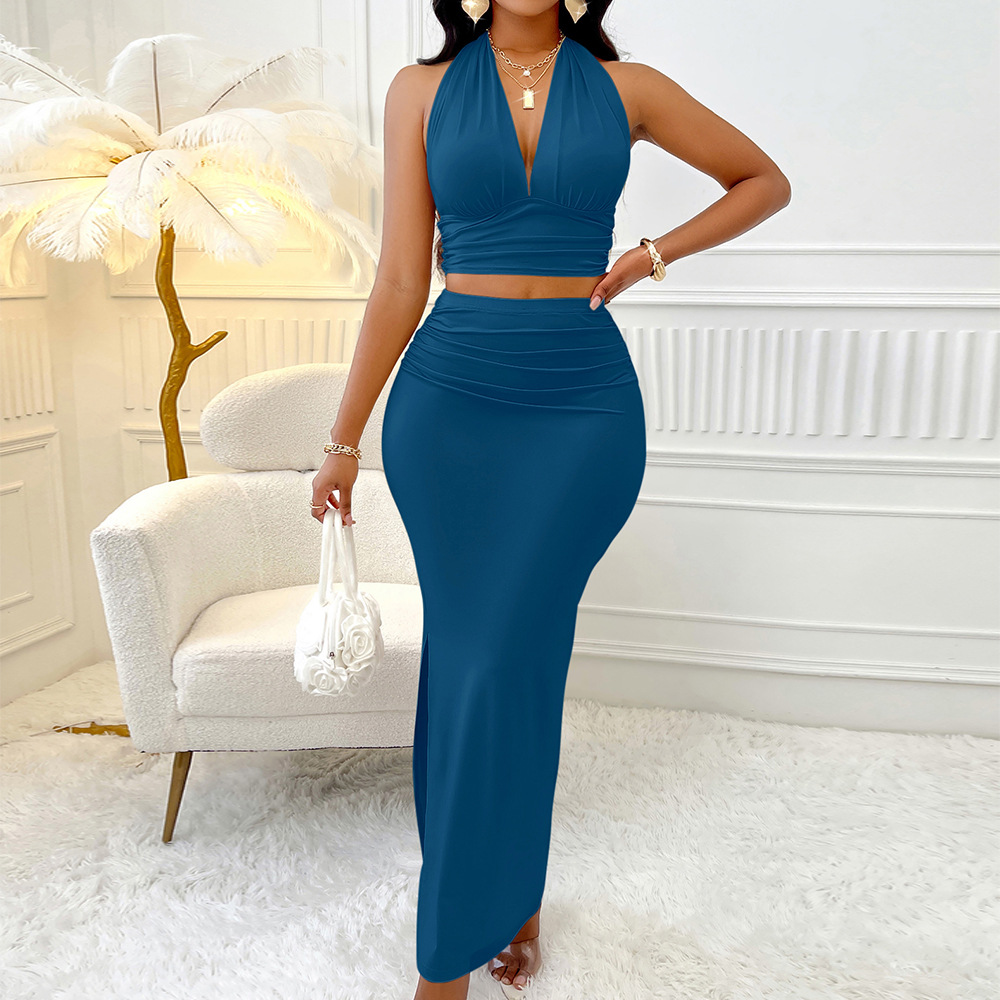 G730Original European and American women's new long skirt hip dress foreign trade cross-border