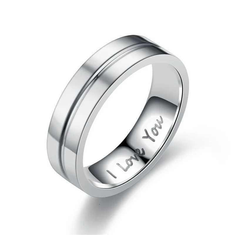 Fashion Stainless Steel Couple Engagement Rings For Women Men Crystal I LOVE YOU Ring 2021 Wedding Jewelry Gift y250730